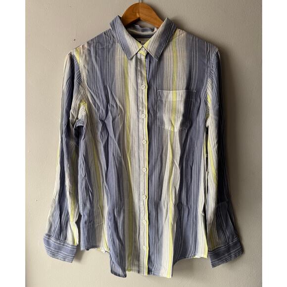 New CASLON Cotton Blend Easy Print Button-Up Shirt Women's Size S - Picture 2 of 8